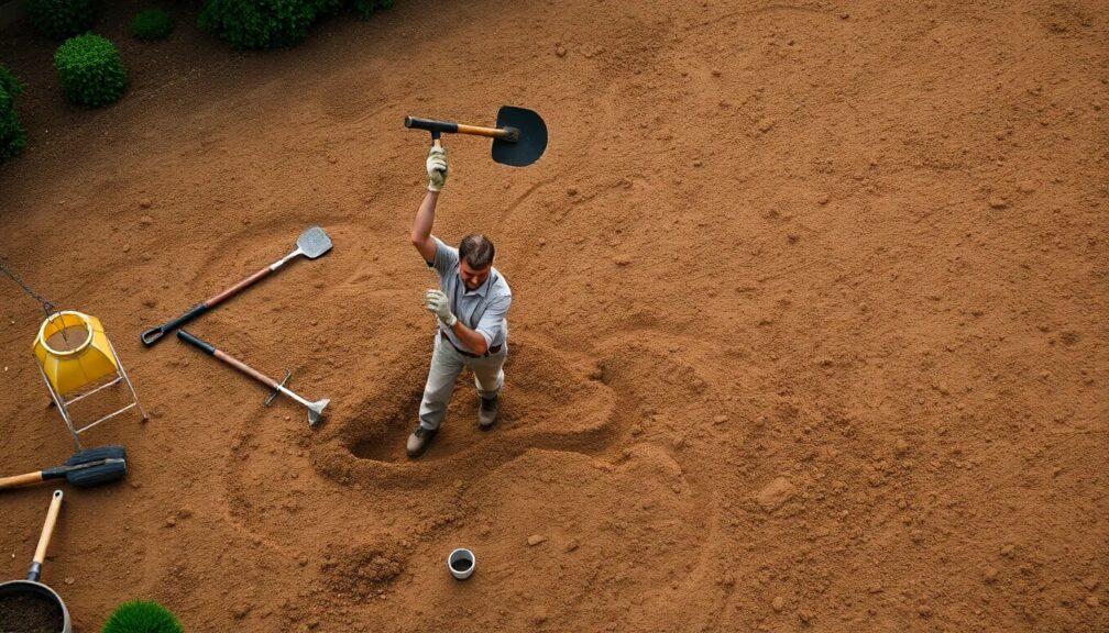 How do you break up hard compacted clay soil How do you break up hard compacted clay soil