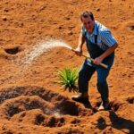 How do you soften hard ground for digging