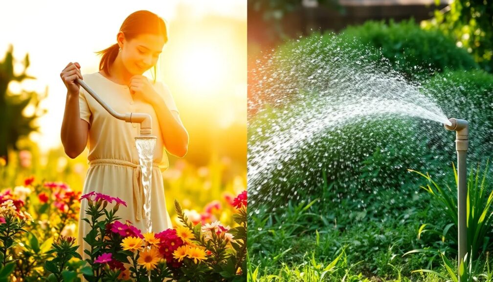 Is watering by hand better than sprinkler Is watering by hand better than sprinkler