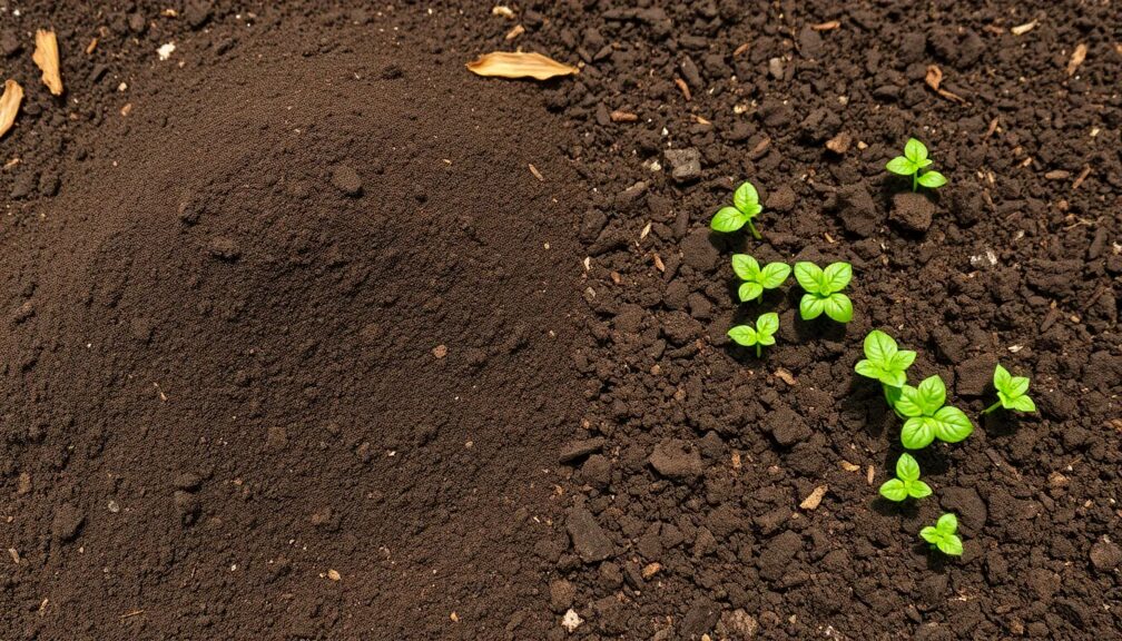 Should I mix the compost with soil or leave on top Should I mix the compost with soil or leave on top