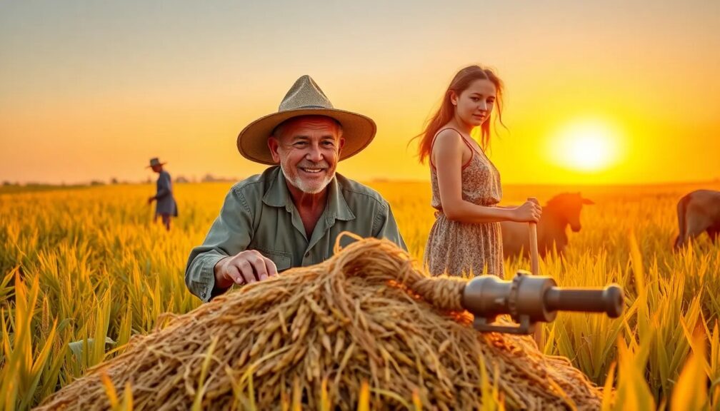 What are the traditional tools used for harvesting