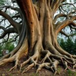 What dissolves tree roots
