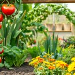 What grows well together in a vegetable garden