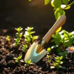 What is a small gardening shovel called
