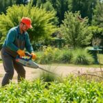What is the best way to clear brush and tall weeds