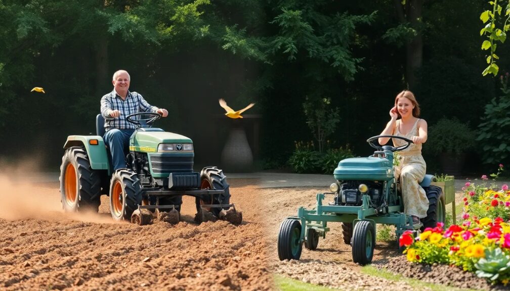 What is the difference between a tiller and a cultivator