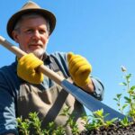 What tool is used to hack at weeds and hard soil